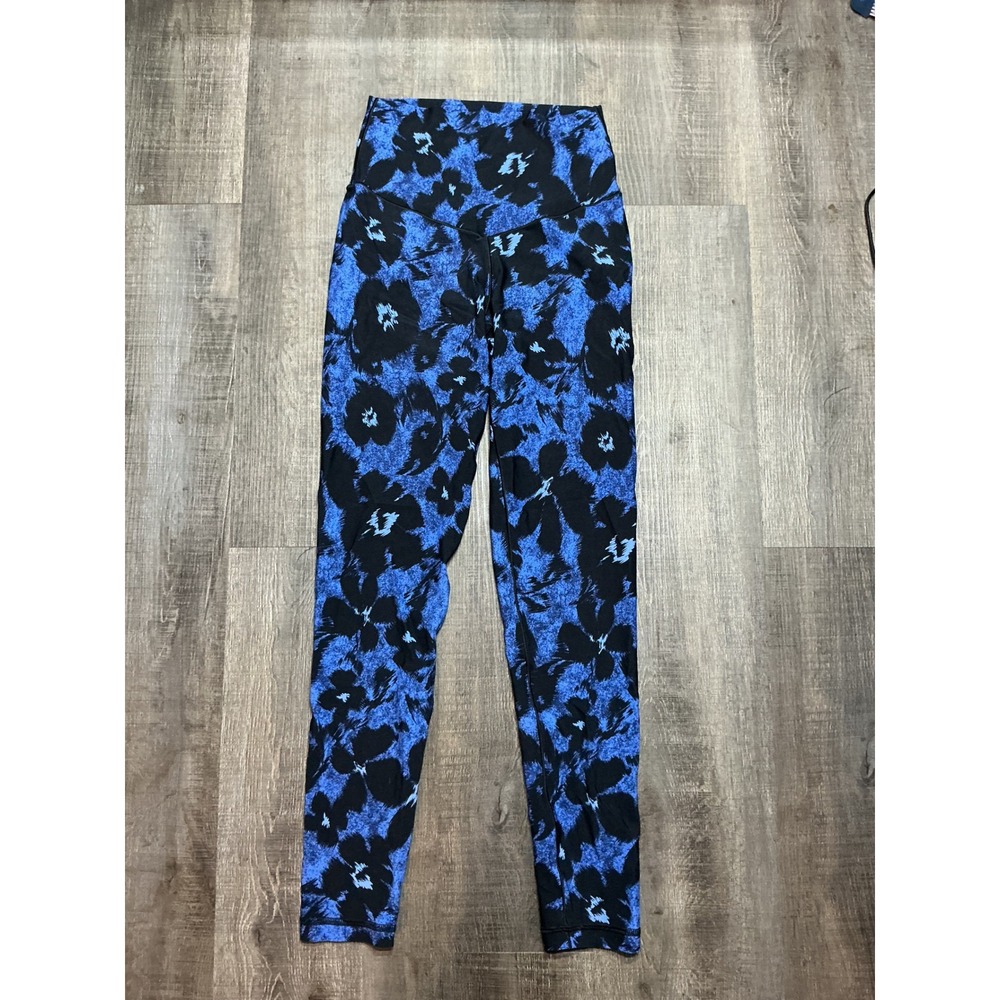 OFFLINE by Aerie Real Me 7/8 Leggings Blue Black Floral High Rise Small